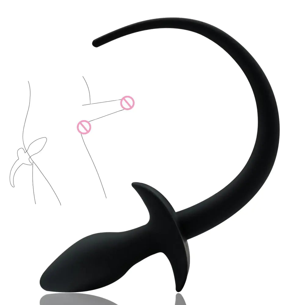 Silicone Butt Plug with Tail - Adult Pleasure Product
