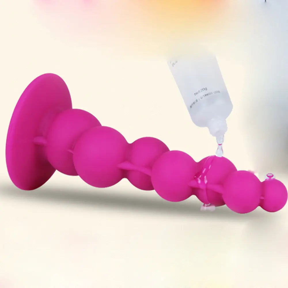 Silicone G-Spot Butt Plug with Suction for Stimulation