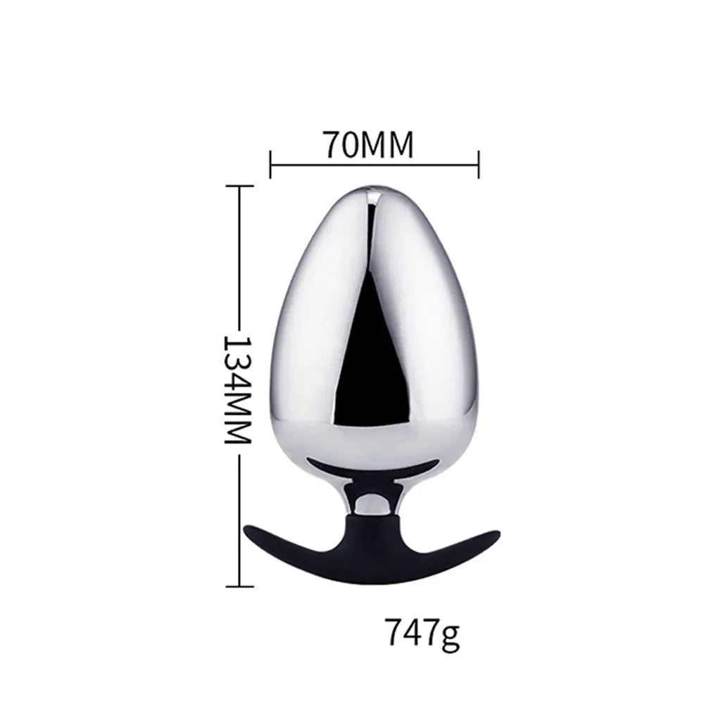 Large Metal Butt Plug for Adult Pleasure and Expansion