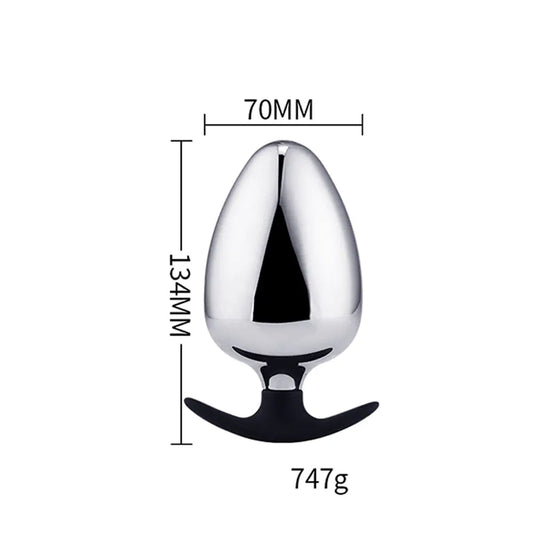 Large Metal Butt Plug for Adult Pleasure and Expansion