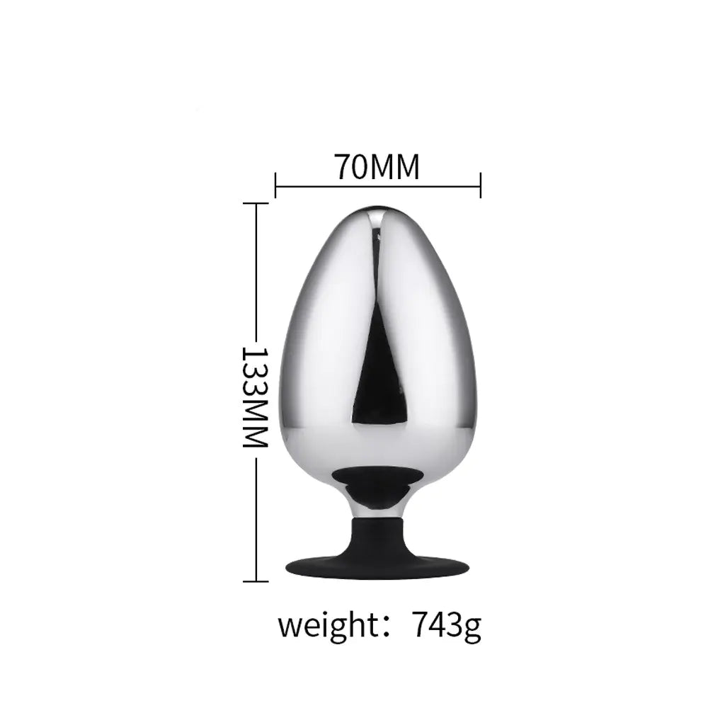 Large Metal Butt Plug for Adult Pleasure and Expansion